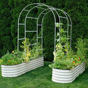 YoYoBloom Zn-Al-Mg Steel Arched Trellis for Raised Garden Beds image 14