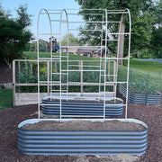 YoYoBloom Zn-Al-Mg Steel Arched Trellis for Raised Garden Beds image 6