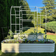 YoYoBloom Zn-Al-Mg Steel Arched Trellis for Raised Garden Beds image 18