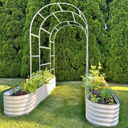 YoYoBloom Zn-Al-Mg Steel Arched Trellis for Raised Garden Beds image 12