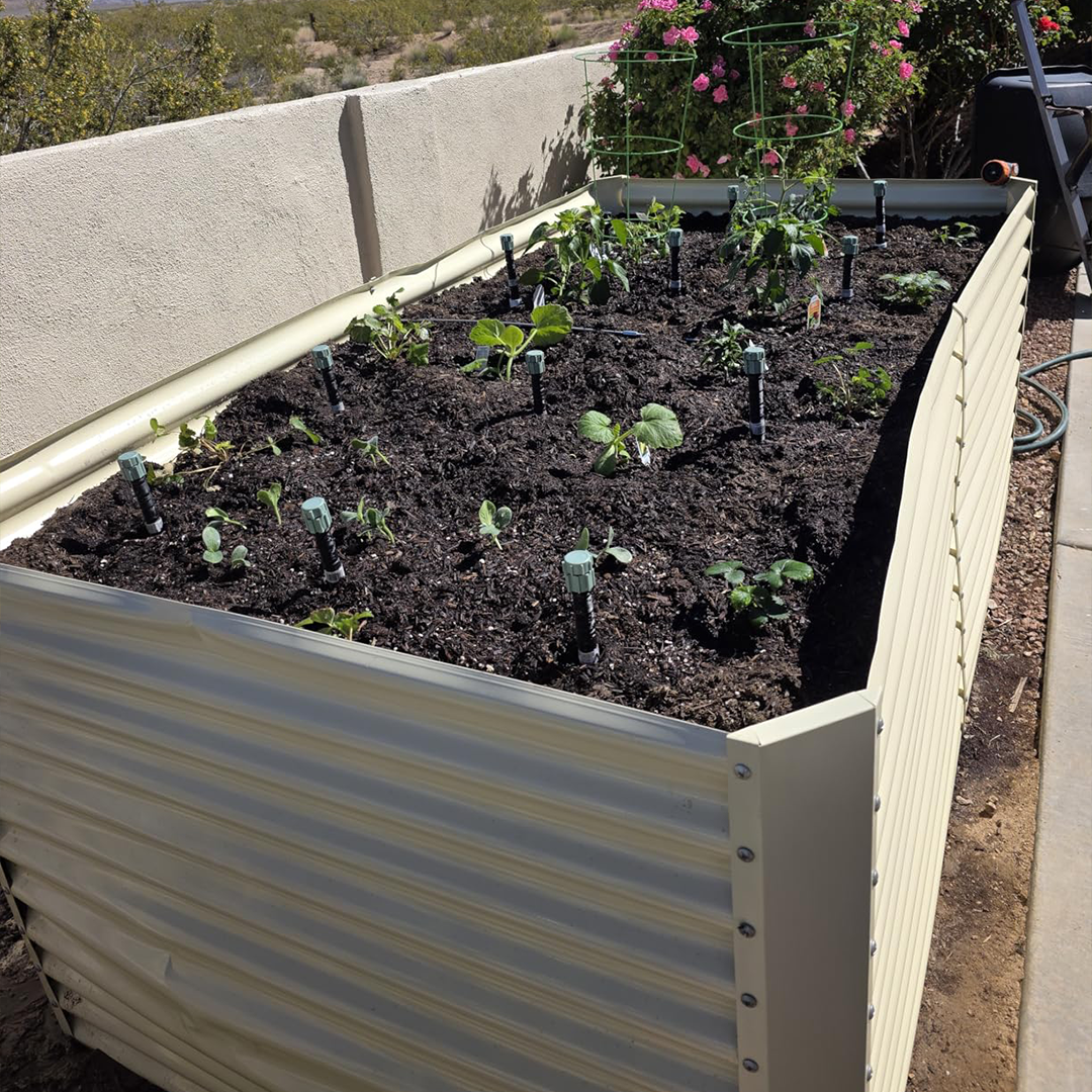 4-Pack 36" Tall Rectangular 8x4x3ft Galvanized Raised Garden Bed+1/2 inch Galvanized Hardware Cloth — view 7