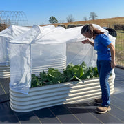 YoYoBloom Raised Garden Bed Cover System（Pricing Excludes Raised Garden Bed） - For 3.5ft.W 6.5ft.L Garden Bed, Arched frame +