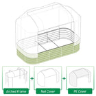 Arched frame + net cover+PE cover