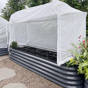 YoYoBloom Raised Garden Bed Cover System（Pricing Excludes Raised Garden Bed） - For 2ft.W 8ft.L Garden Bed, Arched frame + net