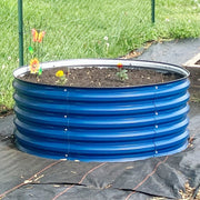 YoYoBloom 17" Tall 42" Round Metal Raised Garden Bed | Upgrade 2.0 Knee-High Design image 5